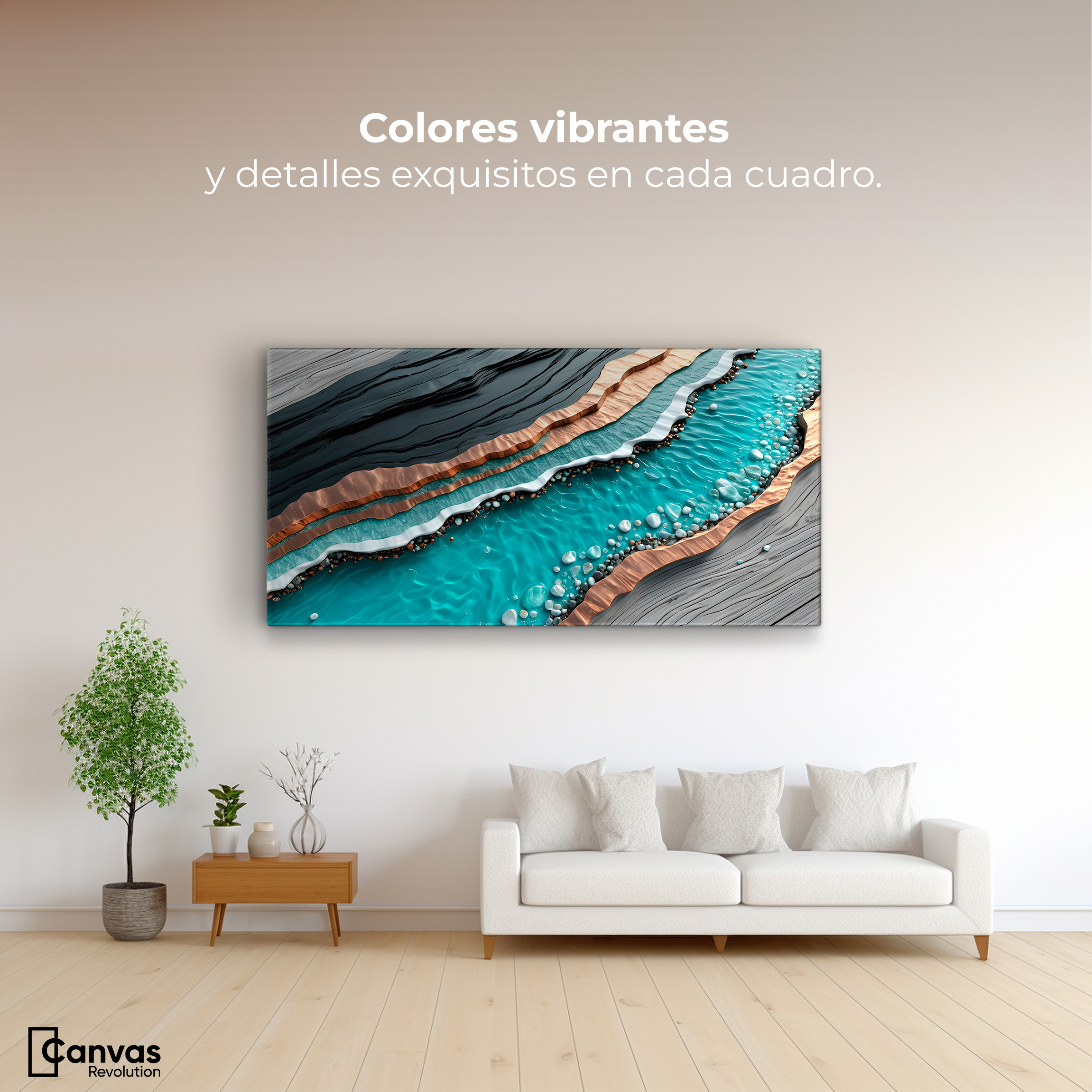 Foto 2 | Cuadro Decorativo Canvas Abstracto Patrón Dinámico 120x60