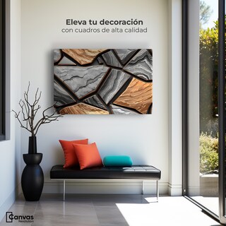 Foto 3 | Cuadro Decorativo Canvas Abstracto Mármol Modernos 90x60