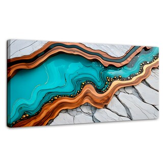 Foto 1 | Cuadro Decorativo Canvas Abstracto Mosaico Natural 120x60