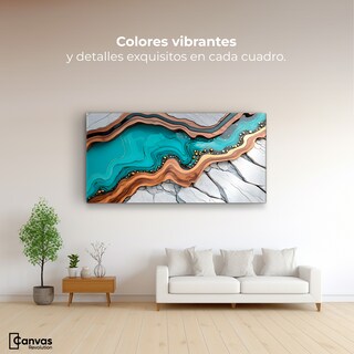 Foto 2 | Cuadro Decorativo Canvas Abstracto Mosaico Natural 120x60