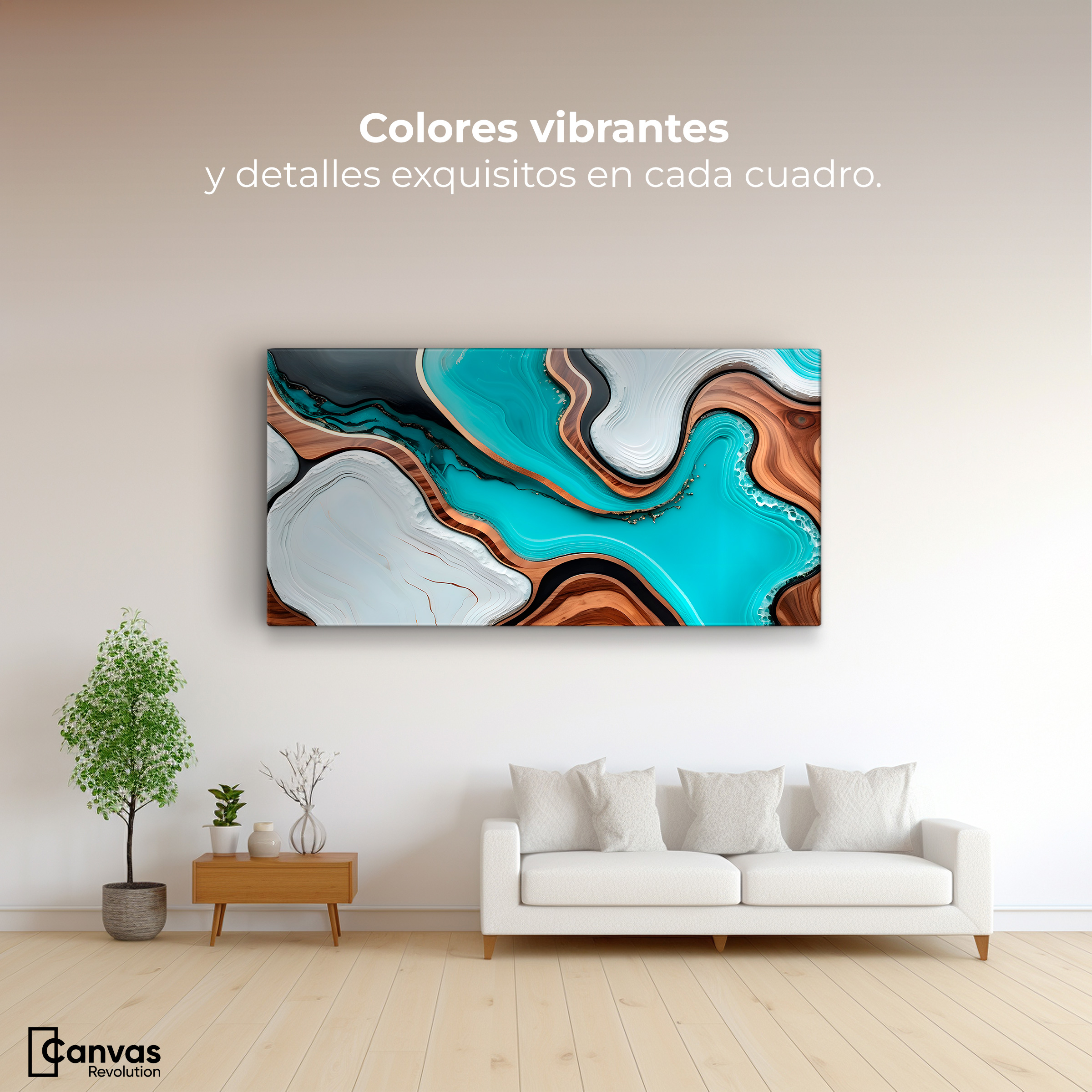 Foto 3 pulgar | Cuadro Decorativo Canvas Abstracto Elegancia Artística 120x60
