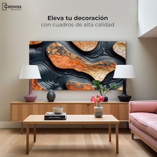 Foto 3 | Cuadro Decorativo Canvas Abstracto Metálico 120x60