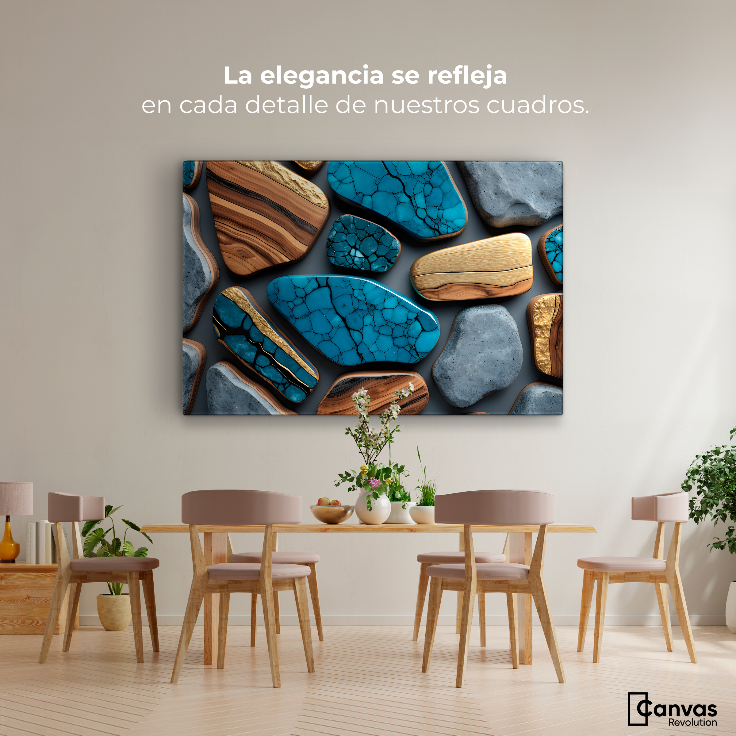 Foto 3 pulgar | Cuadro Decorativo Canvas Abstracto Belleza Terrestre 90x60