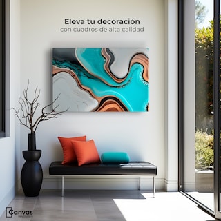 Foto 3 | Cuadro Decorativo Canvas Abstracto Elegancia Artística 90x60