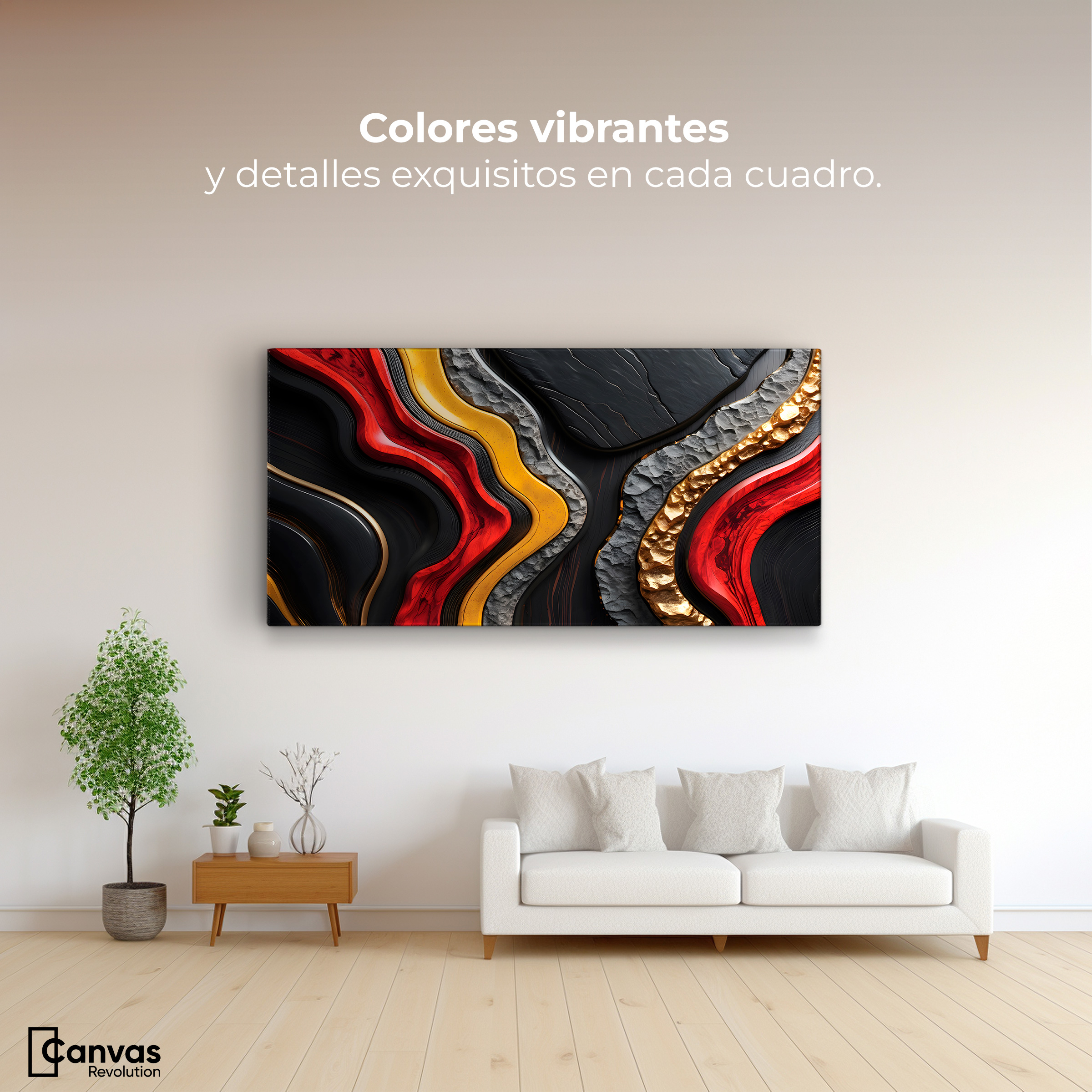 Foto 3 pulgar | Cuadro Decorativo Canvas Abstracto Capas Etéreas 120x60