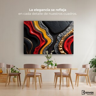 Foto 2 | Cuadro Decorativo Canvas Abstracto Capas Etéreas 90x60