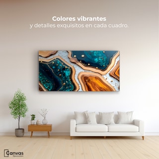 Foto 2 | Cuadro Decorativo Canvas Abstracto Geometría Natural 120x60