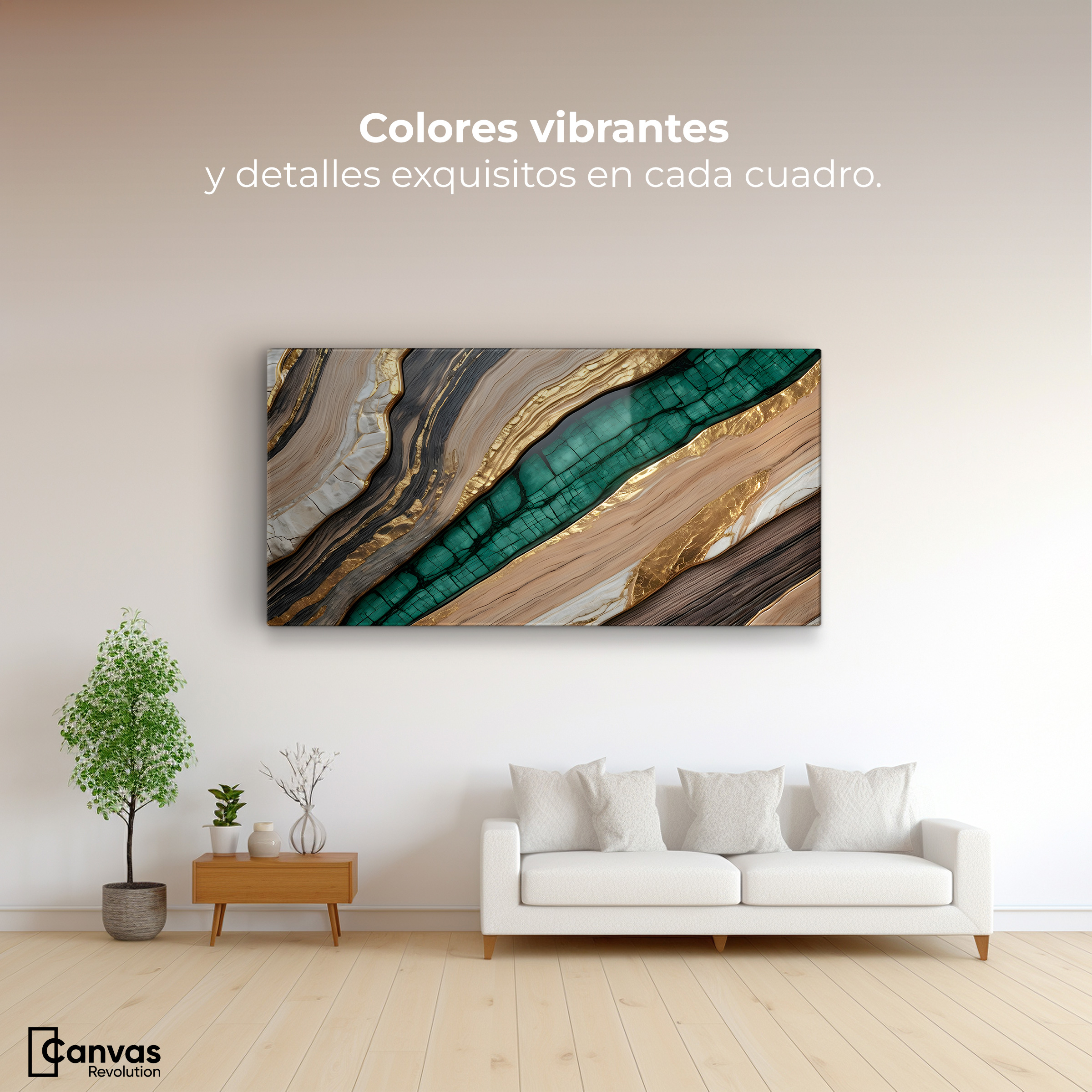 Foto 2 | Cuadro Decorativo Canvas Abstracto Susurros Texturas 120x60