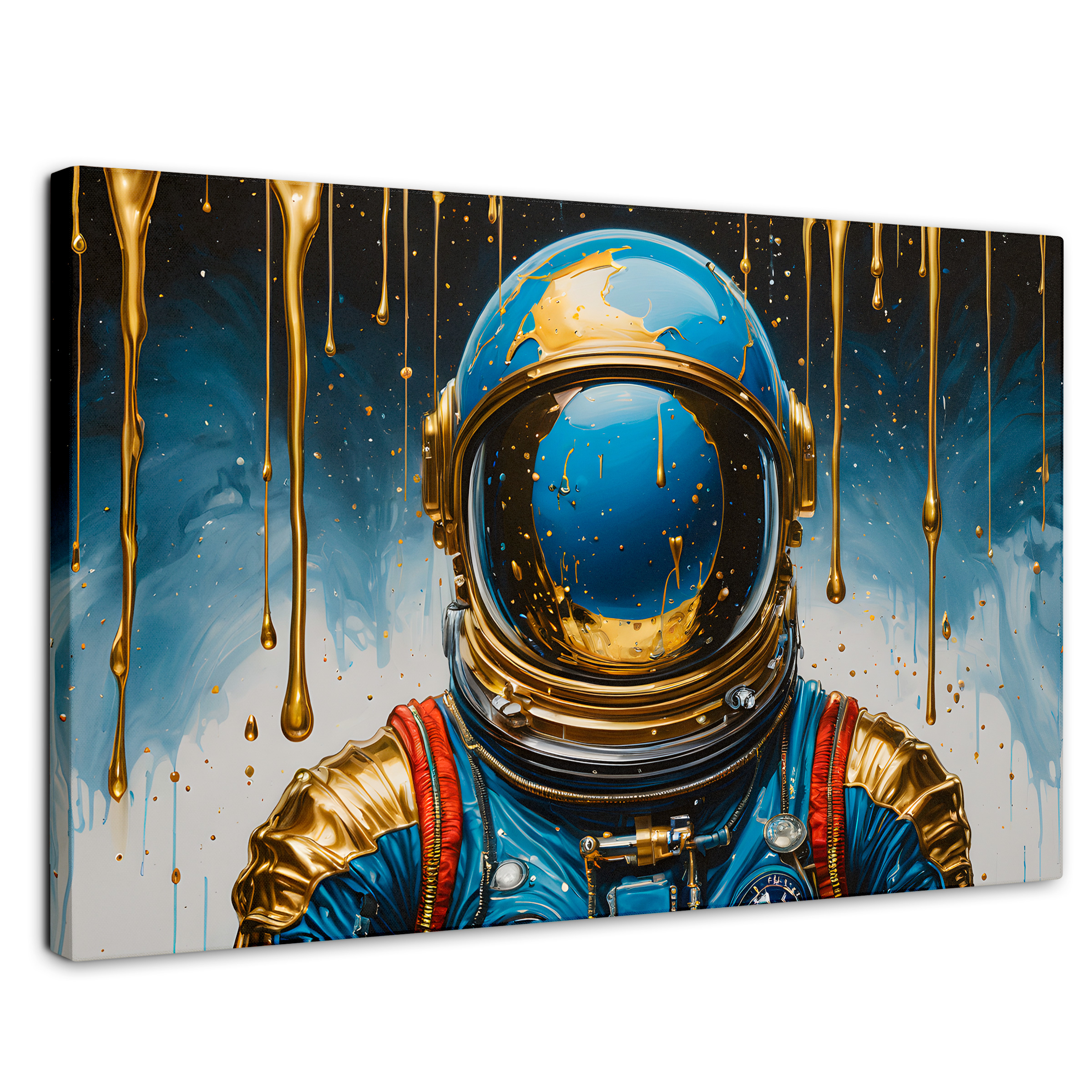 Cuadro Decorativo Canvas Astronauta Azul 90x60