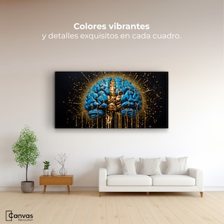 Foto 2 | Cuadro Decorativo Canvas Cerebro Luminoso 120x60