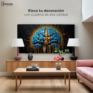 Foto 3 | Cuadro Decorativo Canvas Cerebro Luminoso 120x60
