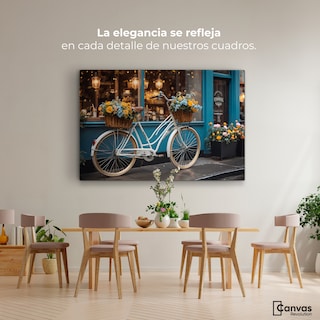 Foto 2 | Cuadro Decorativo Canvas Bicicleta Floral 90x60