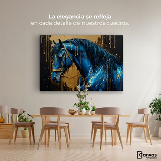 Foto 2 | Cuadro Decorativo Canvas Elegancia Azul Oro 90x60