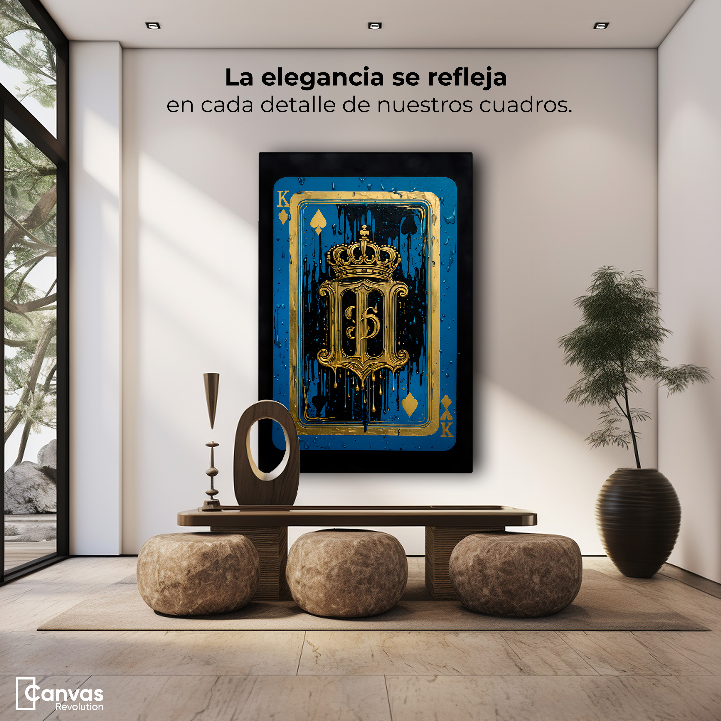 Foto 2 | Cuadro Decorativo Canvas Elegancia Azul Real 60x90