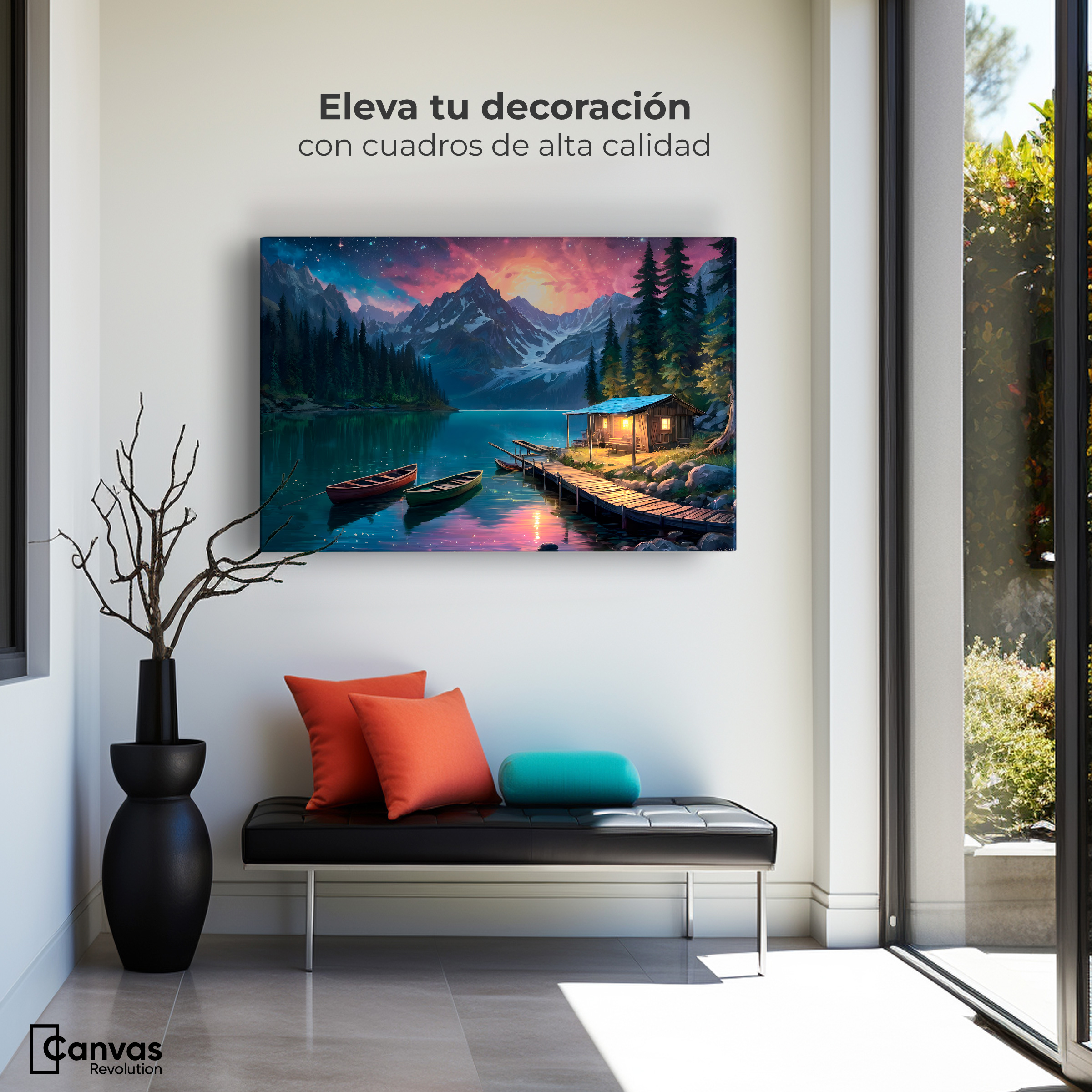 Foto 4 pulgar | Cuadro Decorativo Canvas Montaña Estelar 90x60