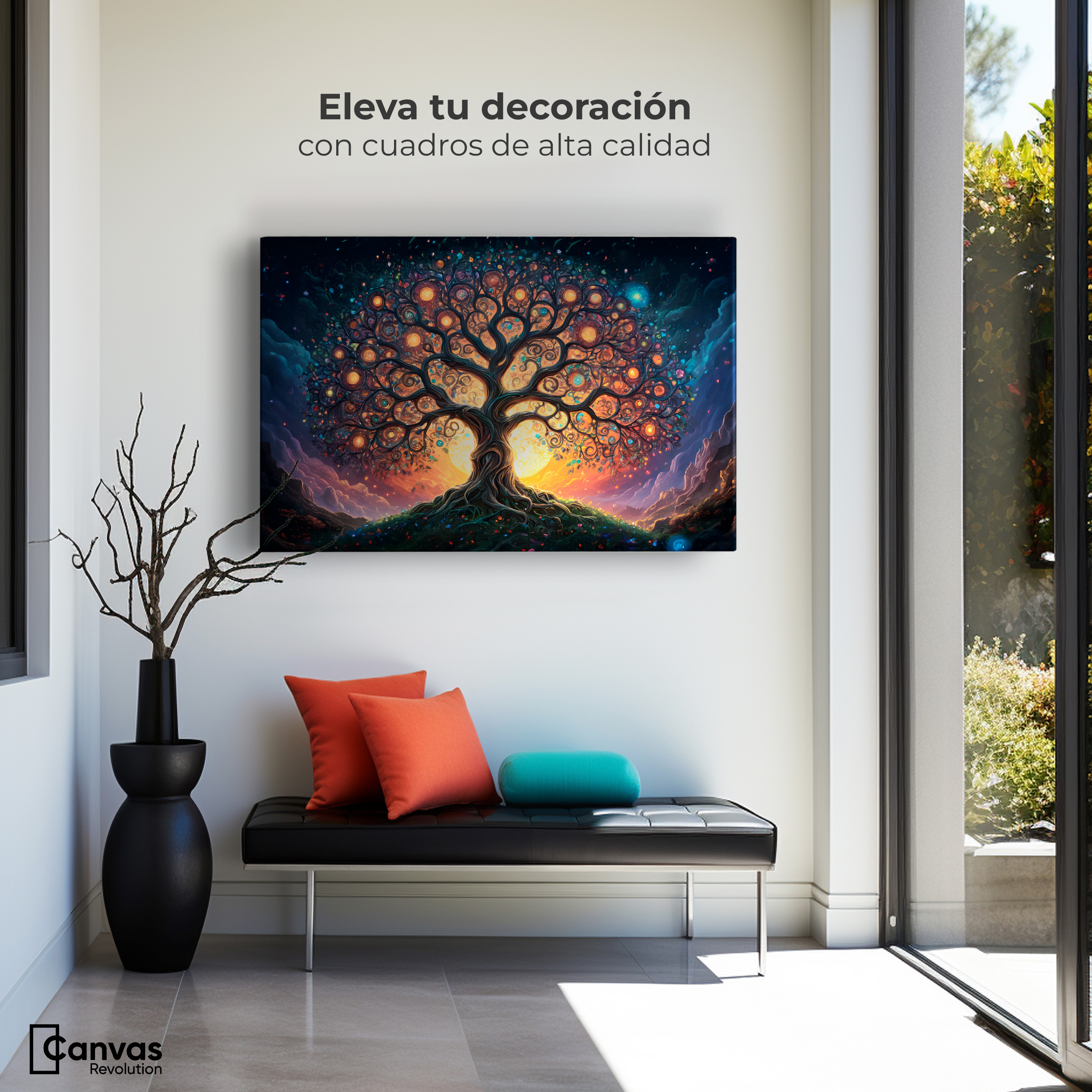 Foto 4 pulgar | Cuadro Decorativo Canvas Árbol Luz Eterna 90x60