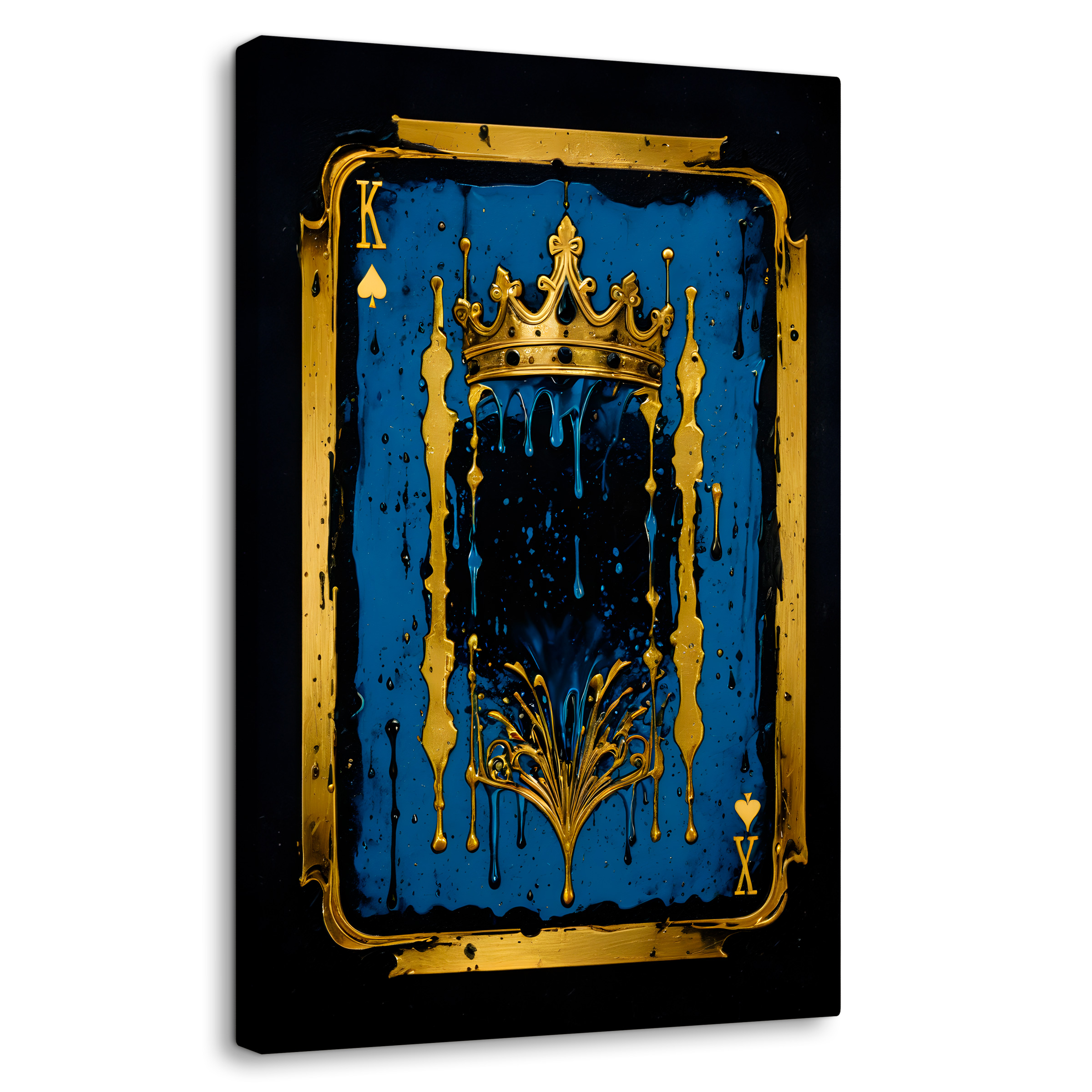 Cuadro Decorativo Canvas Nobleza Azul Oro 60x90