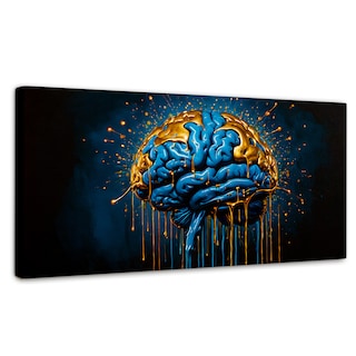 Foto 1 | Cuadro Decorativo Canvas Sinapsis Dorada 120x60