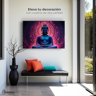 Foto 3 | Cuadro Decorativo Canvas Buda Iluminación 90x60