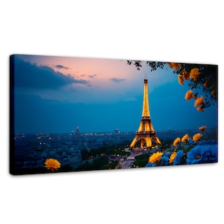 Foto 1 | Cuadro Decorativo Canvas París Crepuscular 120x60