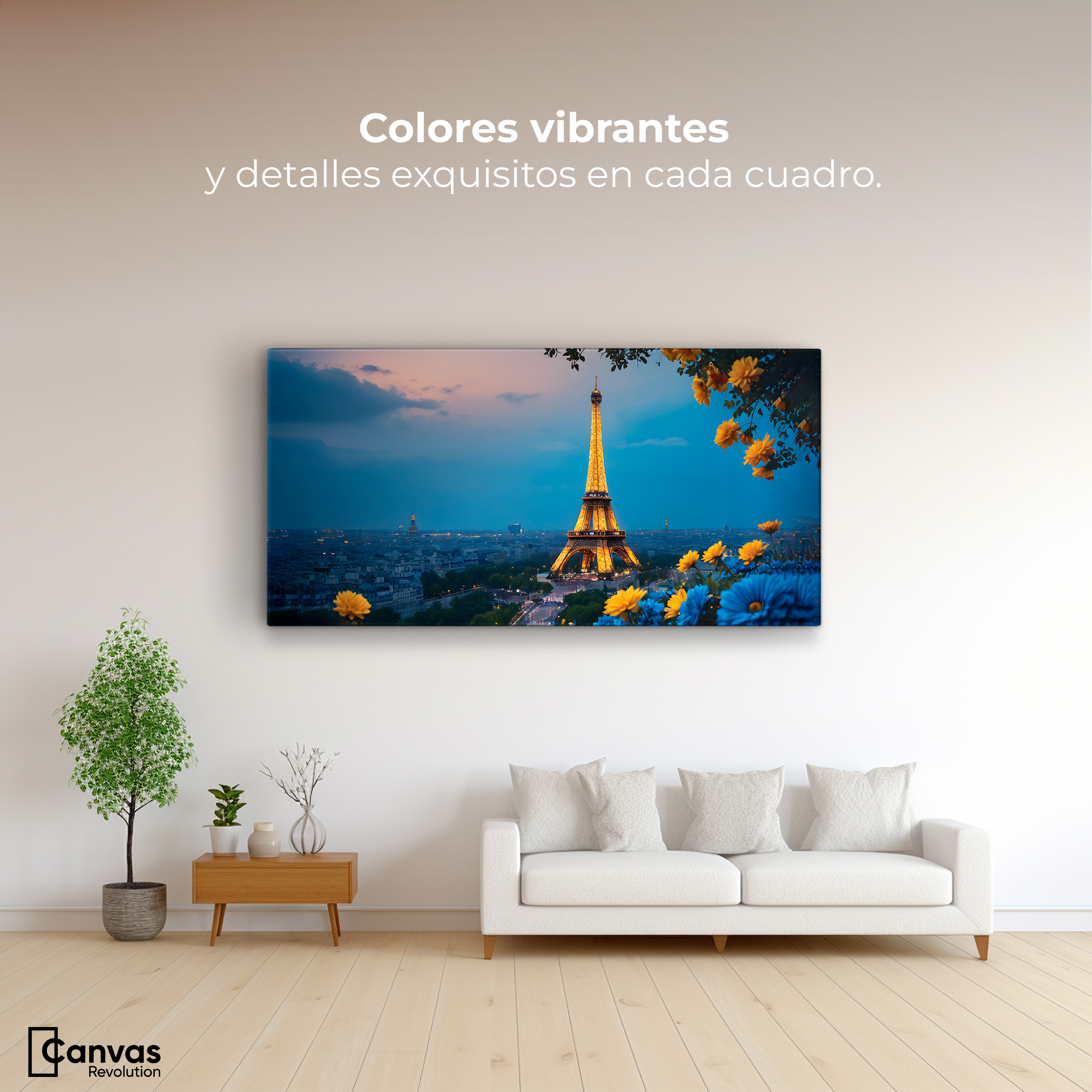 Foto 2 | Cuadro Decorativo Canvas París Crepuscular 120x60