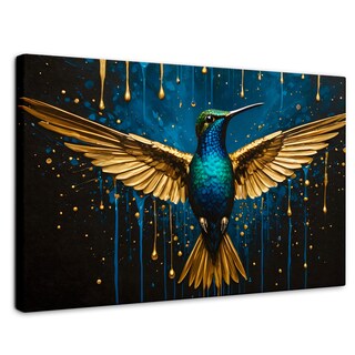 Foto 1 | Cuadro Decorativo Canvas Colibrí Destellos 90x60