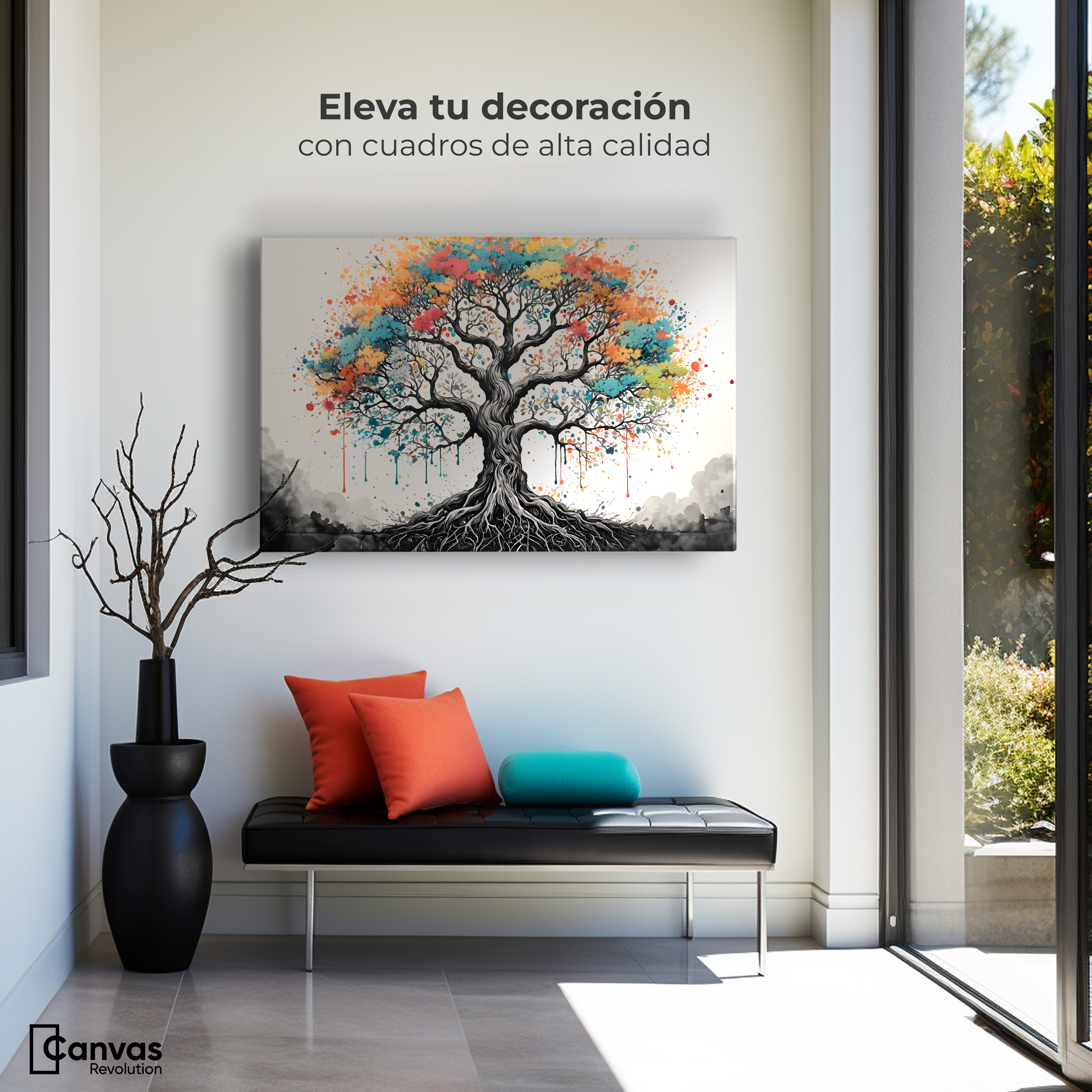 Foto 4 pulgar | Cuadro Decorativo Canvas Armonía Colores 90x60