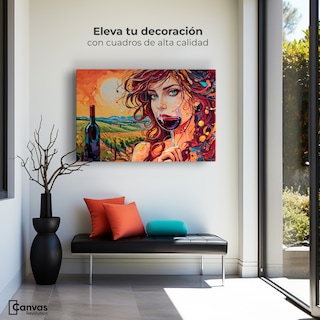 Foto 3 | Cuadro Decorativo Canvas Brindis Bajo Sol 90x60