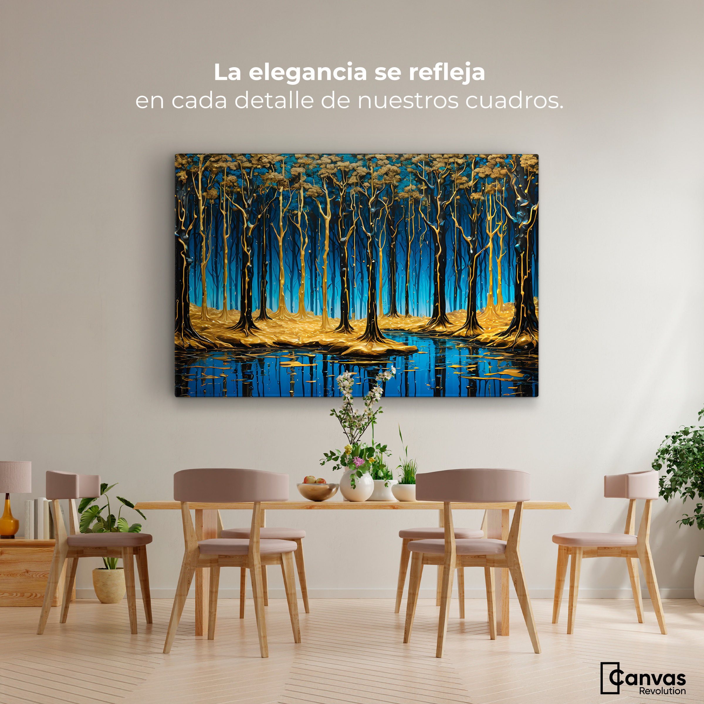 Foto 2 | Cuadro Decorativo Canvas Bosque Encantado 90x60