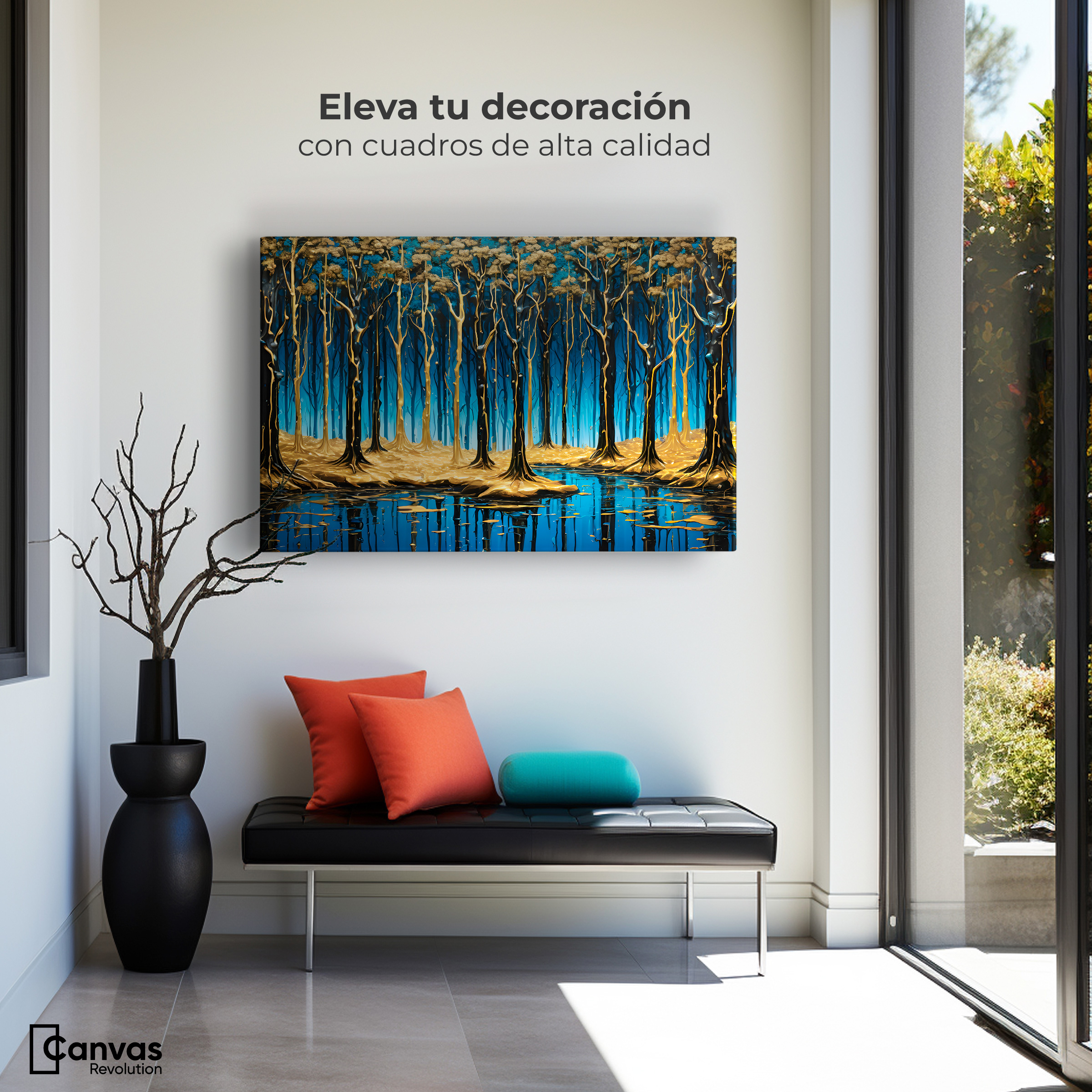 Foto 4 pulgar | Cuadro Decorativo Canvas Bosque Encantado 90x60