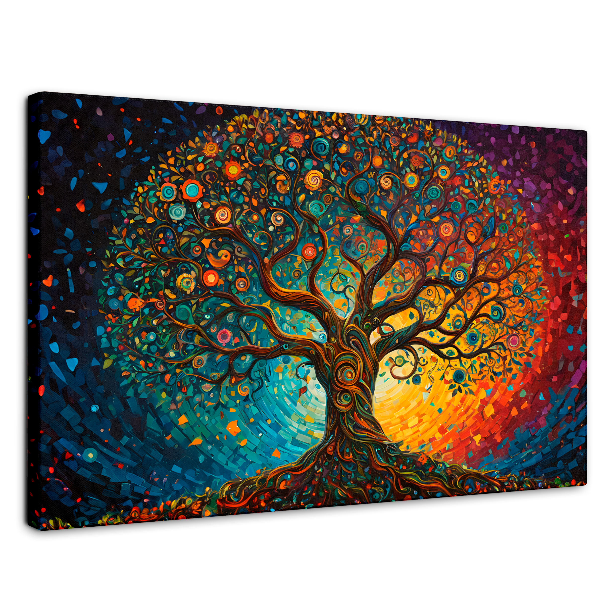 Cuadro Decorativo Canvas Árbol Hoja Vibrante 90x60