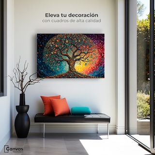 Foto 3 | Cuadro Decorativo Canvas Árbol Hoja Vibrante 90x60