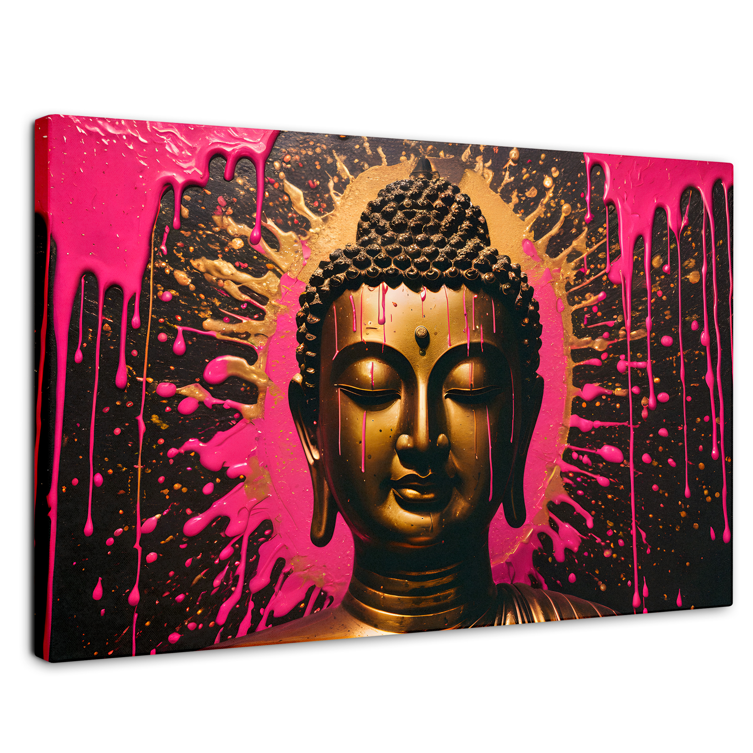 Cuadro Decorativo Canvas Reflejos Oro Rosa 90x60