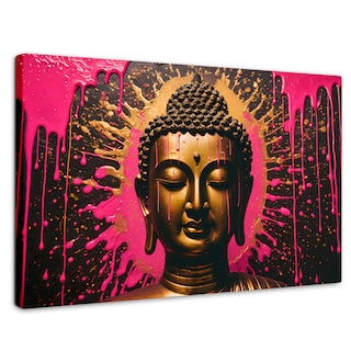 Foto 1 | Cuadro Decorativo Canvas Reflejos Oro Rosa 90x60