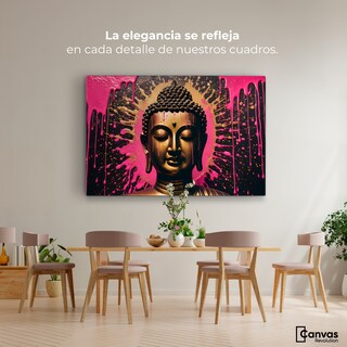 Foto 2 | Cuadro Decorativo Canvas Reflejos Oro Rosa 90x60