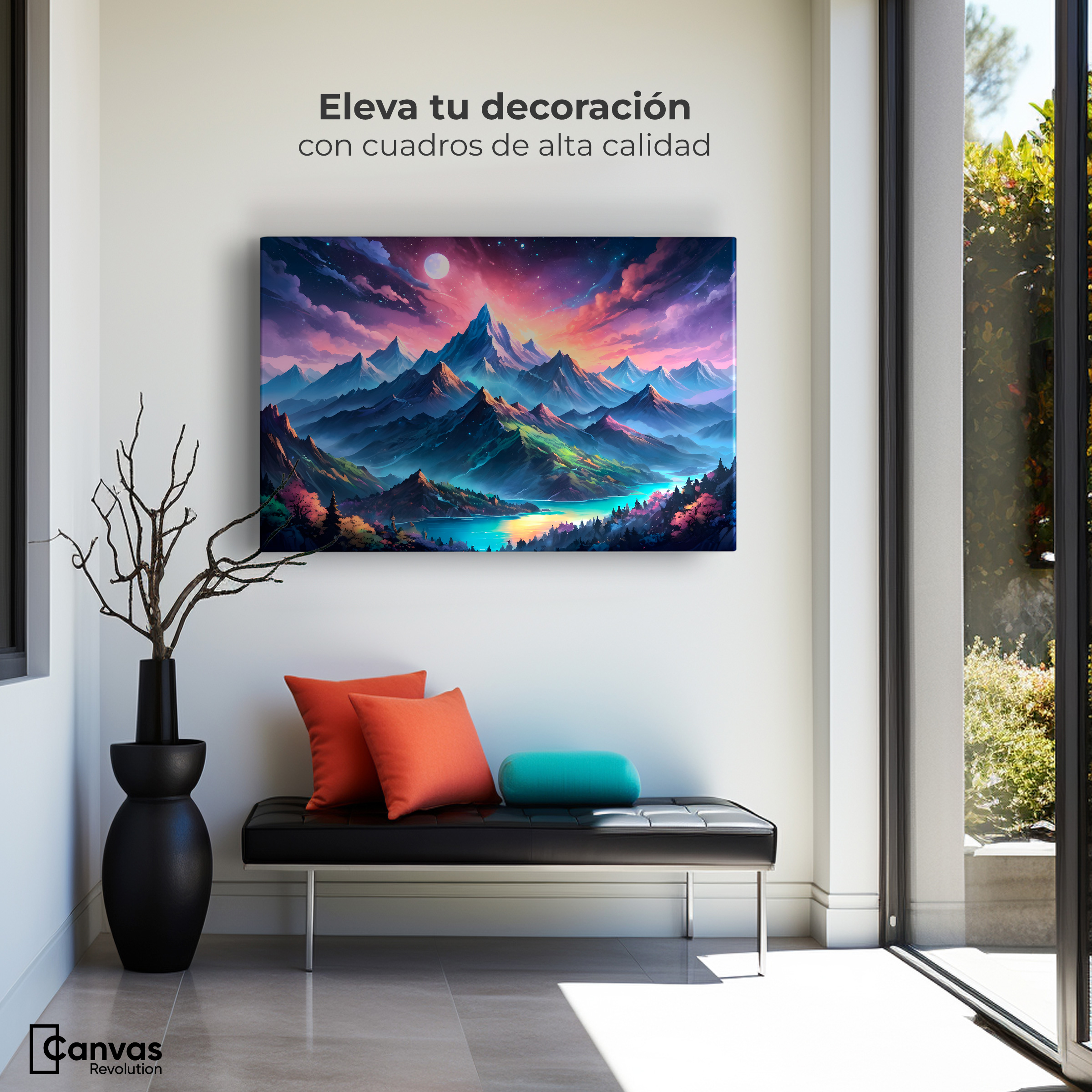 Foto 4 pulgar | Cuadro Decorativo Canvas Serenidad Cósmica 90x60