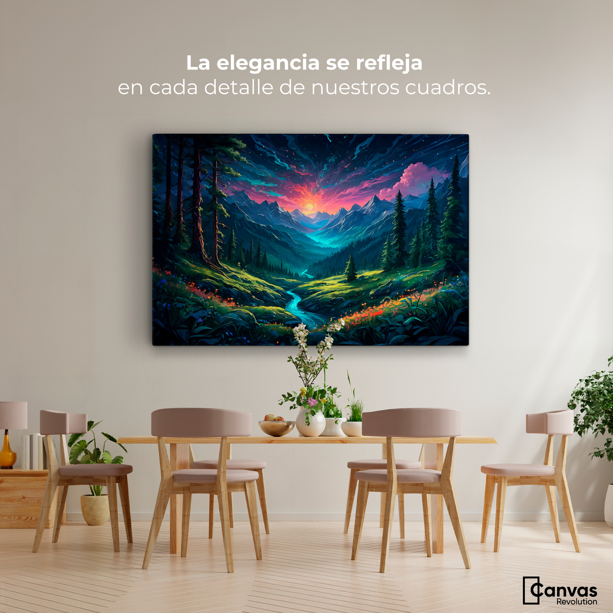 Foto 3 pulgar | Cuadro Decorativo Canvas Hermoso Atardecer 90x60