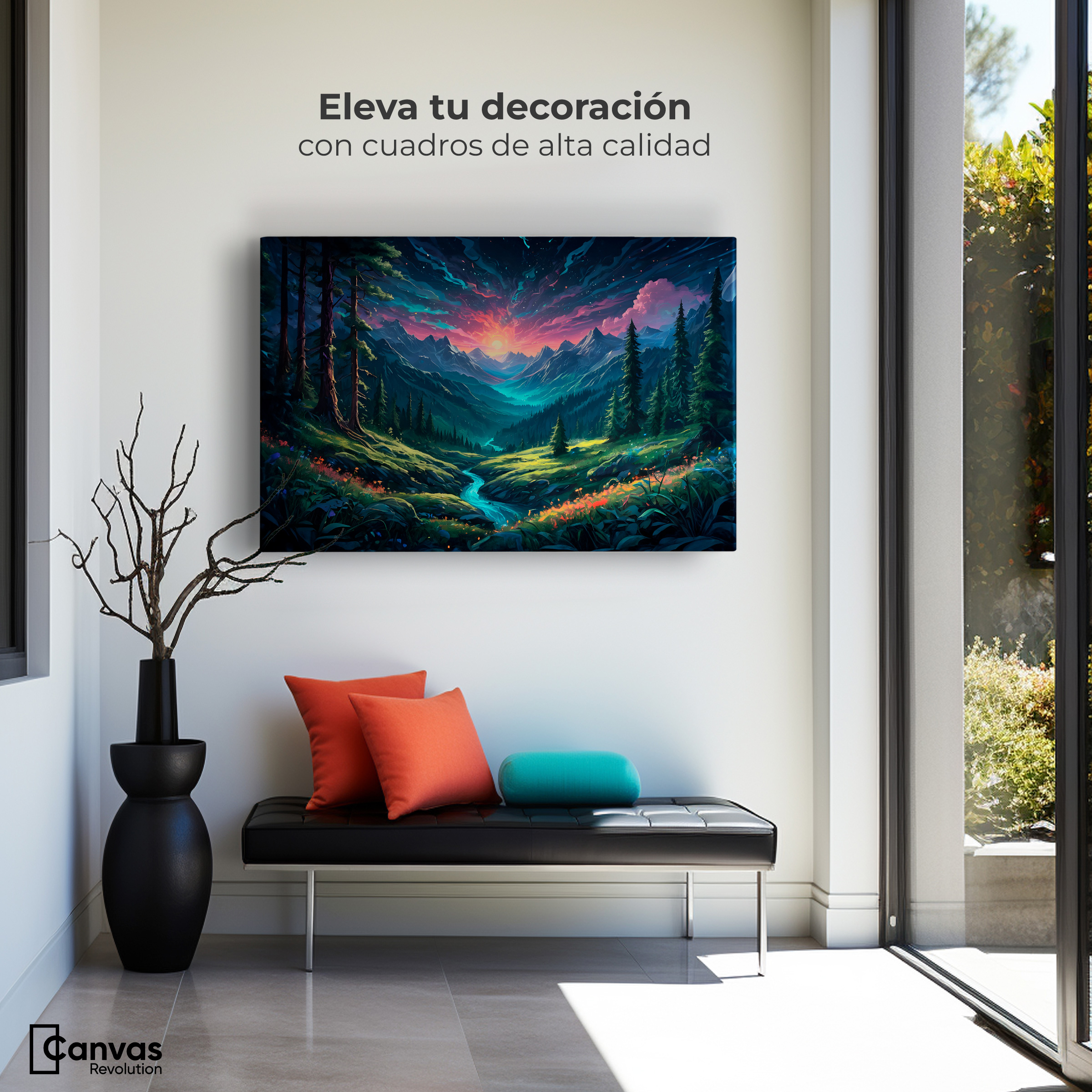 Foto 4 pulgar | Cuadro Decorativo Canvas Hermoso Atardecer 90x60