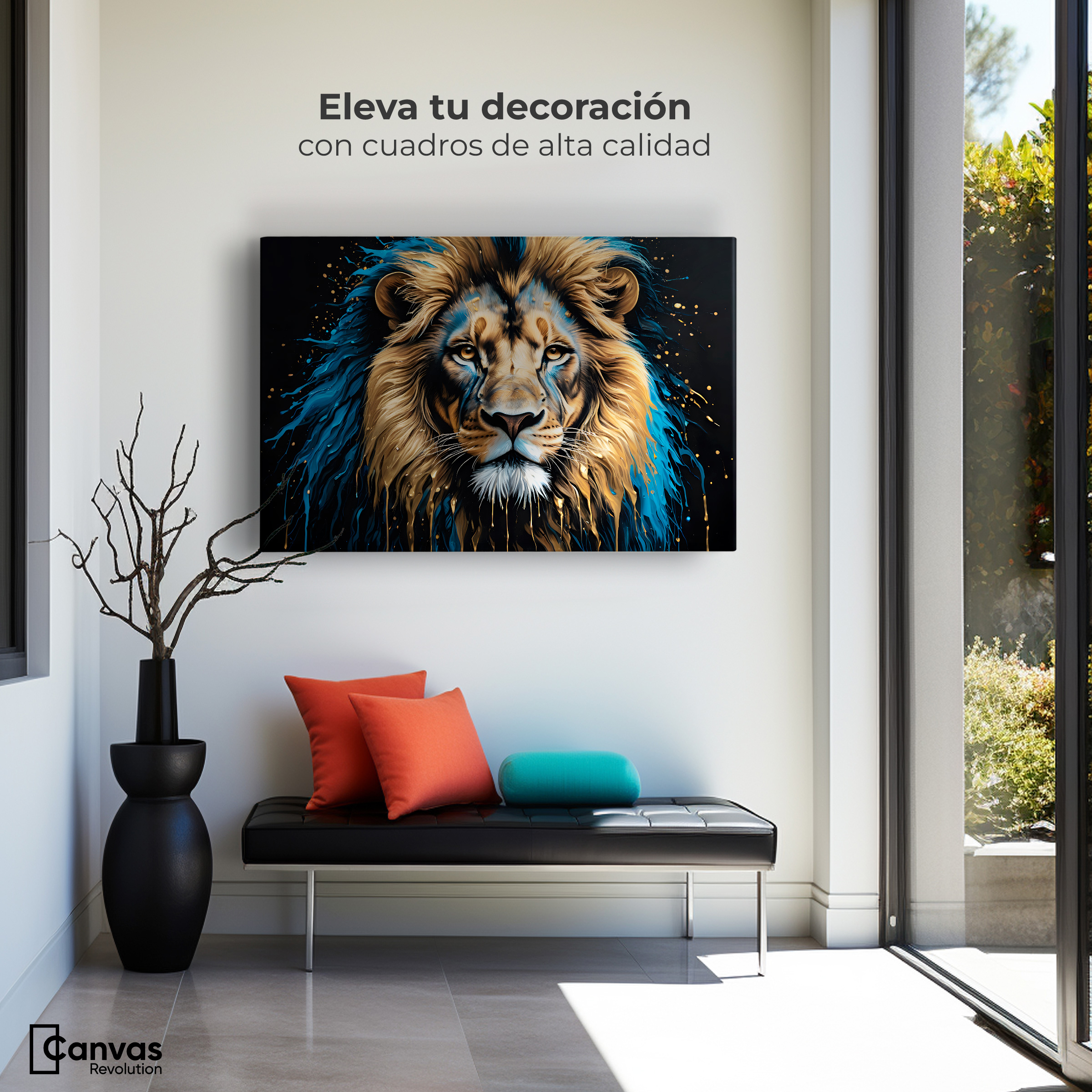 Foto 4 pulgar | Cuadro Decorativo Canvas Rey Majestuosidad 90x60