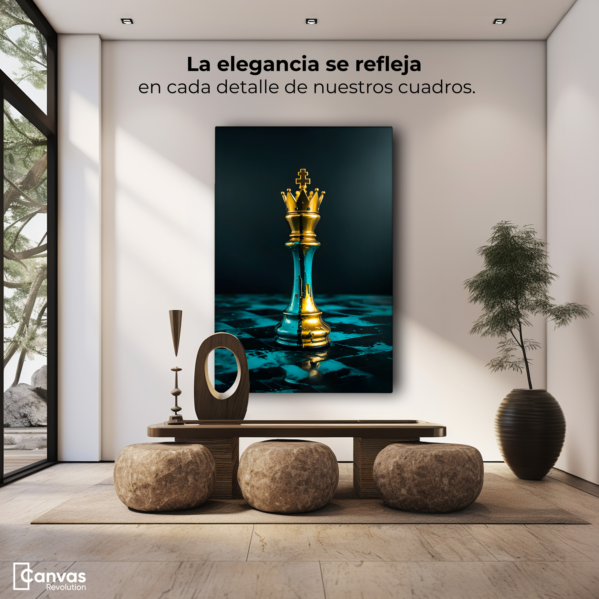 Foto 4 pulgar | Cuadro Decorativo Canvas Realeza Estratégica 60x90