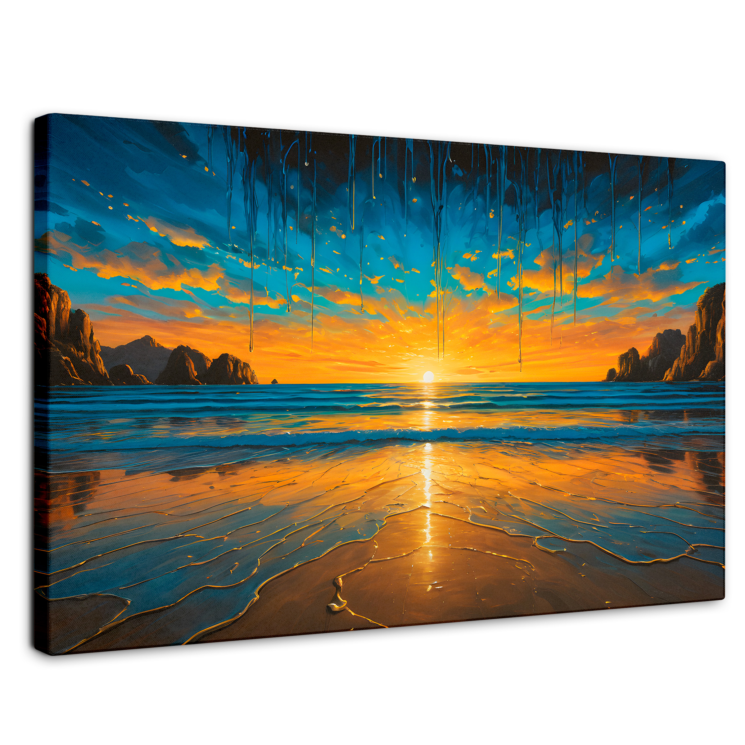 Cuadro Decorativo Canvas Tranquilidad Dorada 90x60