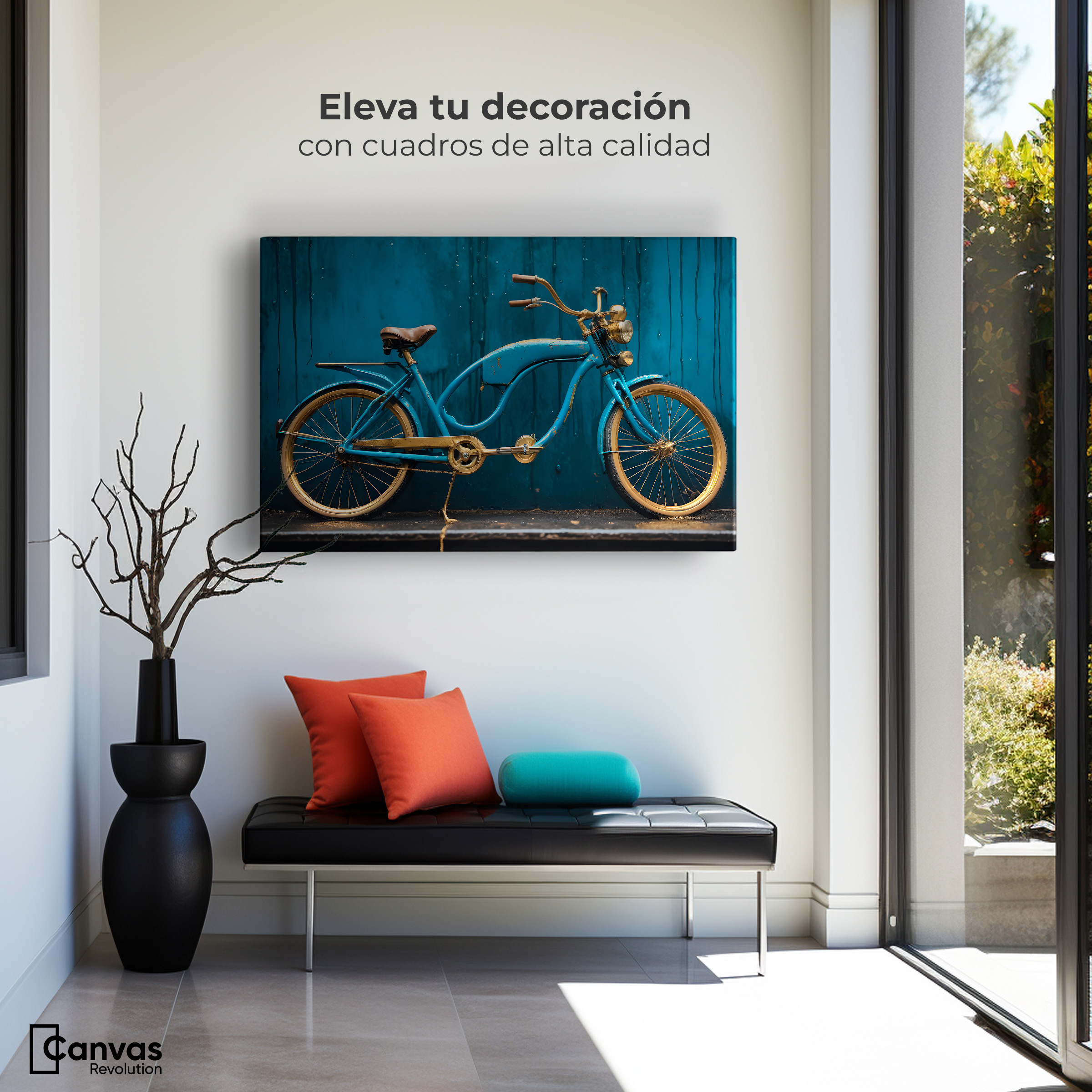 Foto 4 pulgar | Cuadro Decorativo Canvas Bicicleta Vintage 90x60