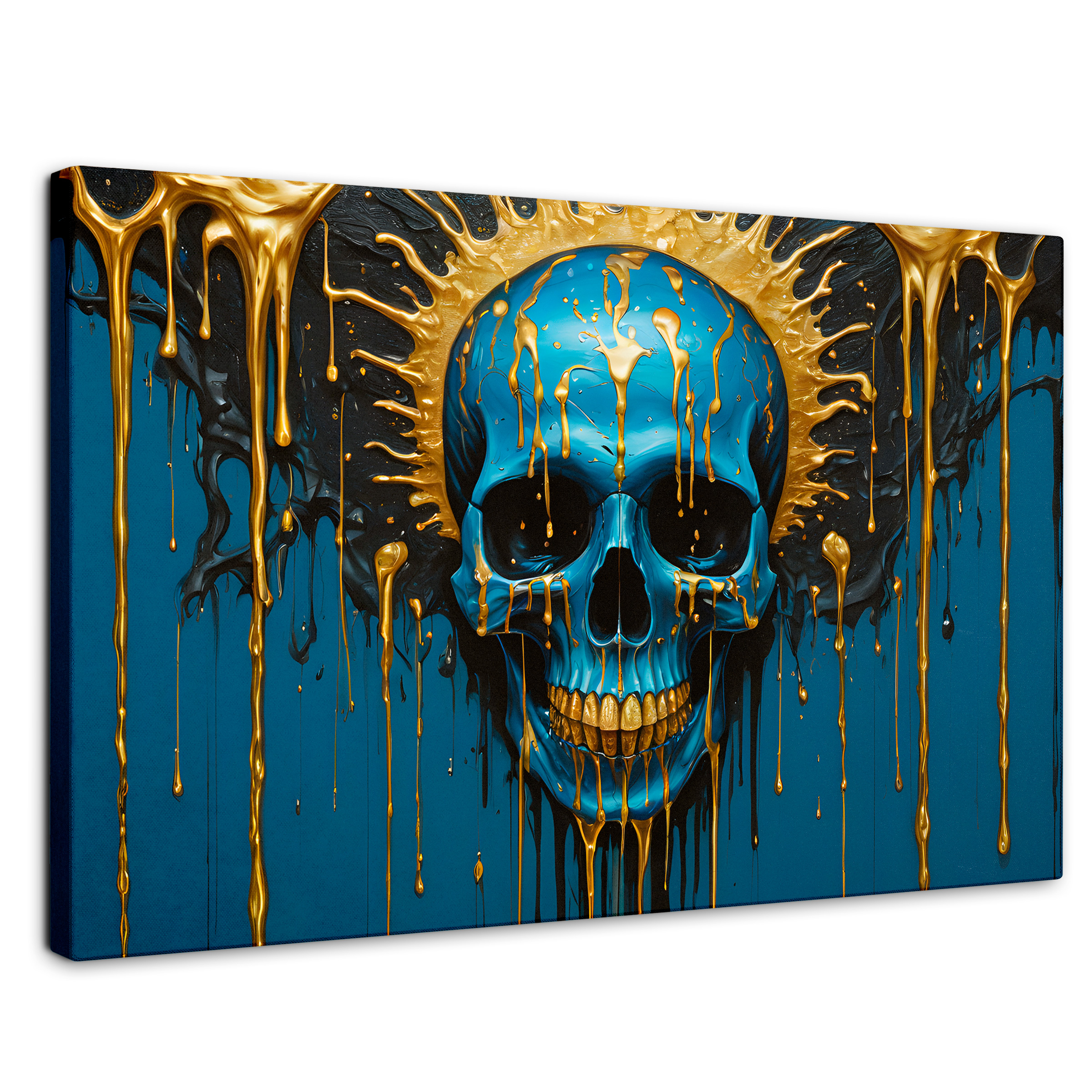 Cuadro Decorativo Canvas Calavera Zafiro 90x60