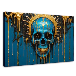 Foto 1 | Cuadro Decorativo Canvas Calavera Zafiro 90x60