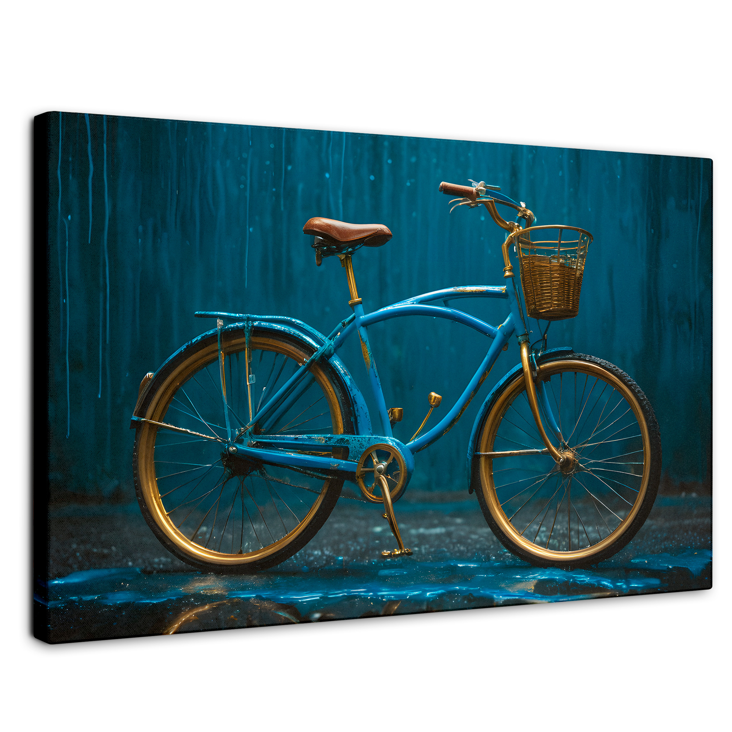 Foto 2 pulgar | Cuadro Decorativo Canvas Bicicleta Retro 90x60