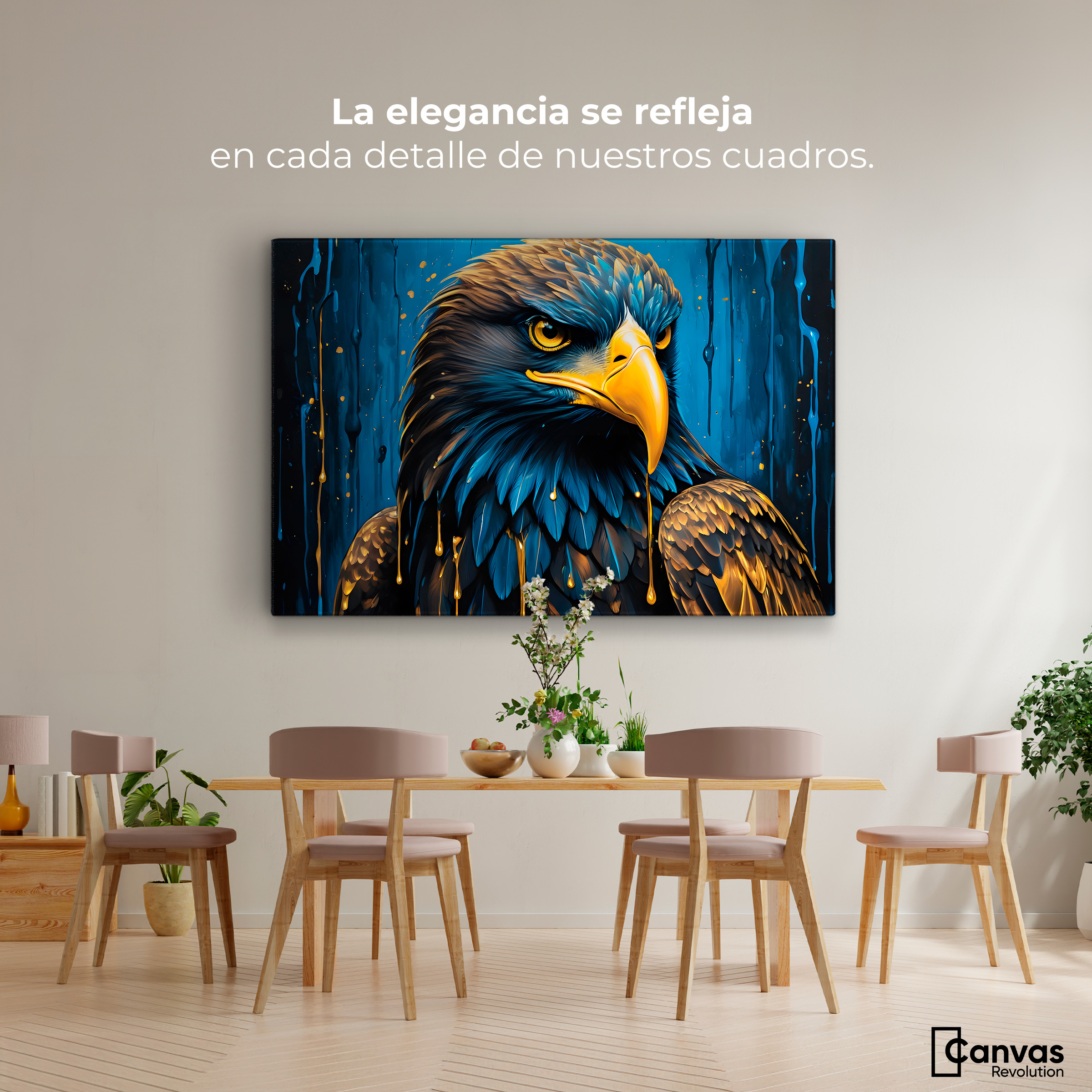 Foto 3 pulgar | Cuadro Decorativo Canvas Plumas Celestiales 90x60