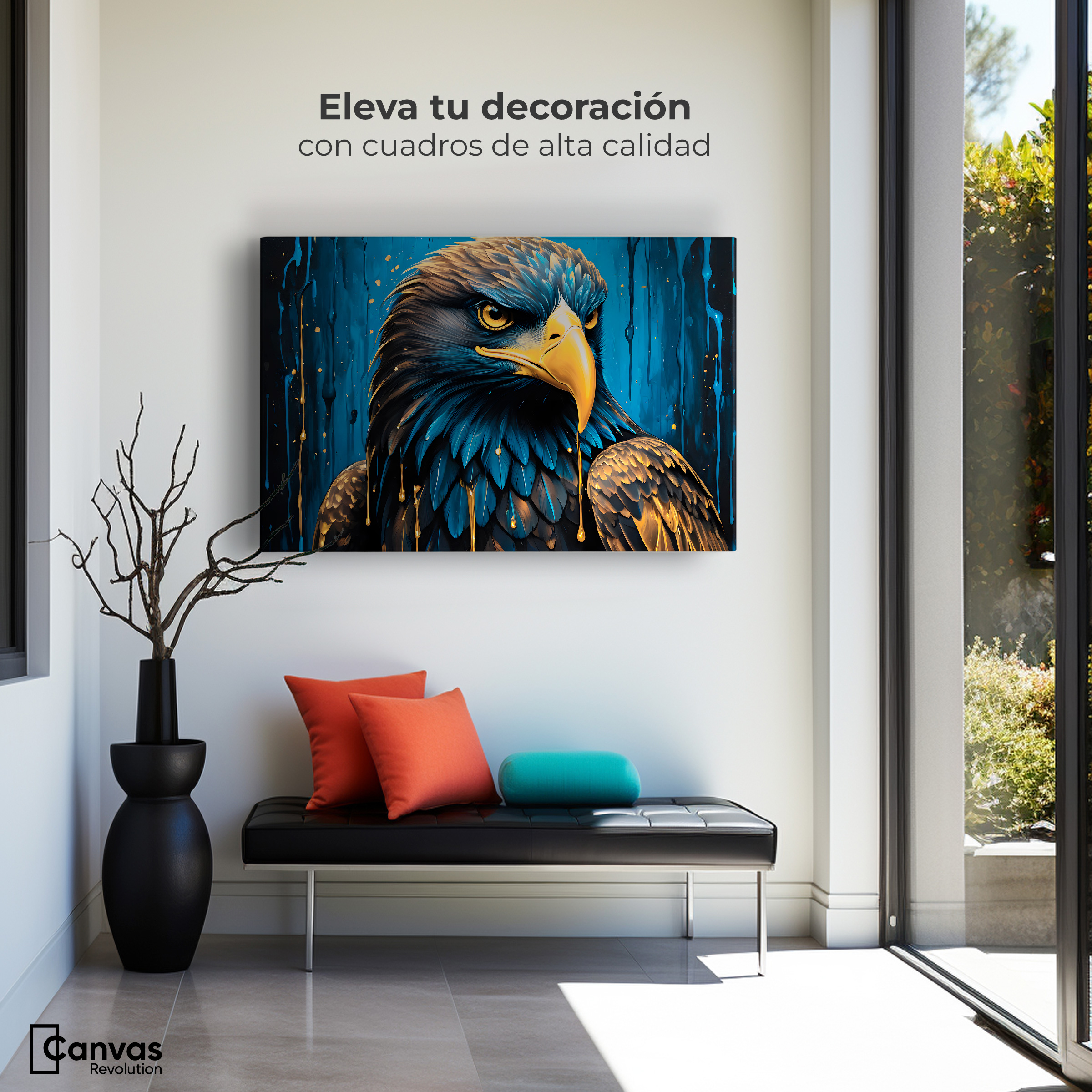 Foto 4 pulgar | Cuadro Decorativo Canvas Plumas Celestiales 90x60