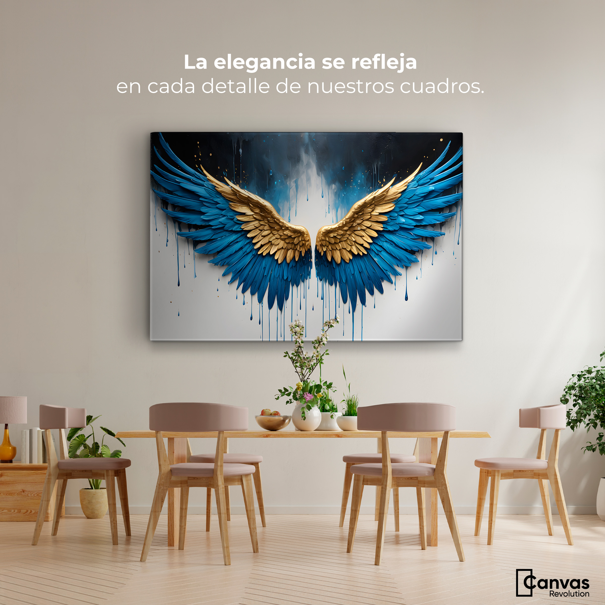 Foto 2 | Cuadro Decorativo Canvas Vuelo Celestial 90x60