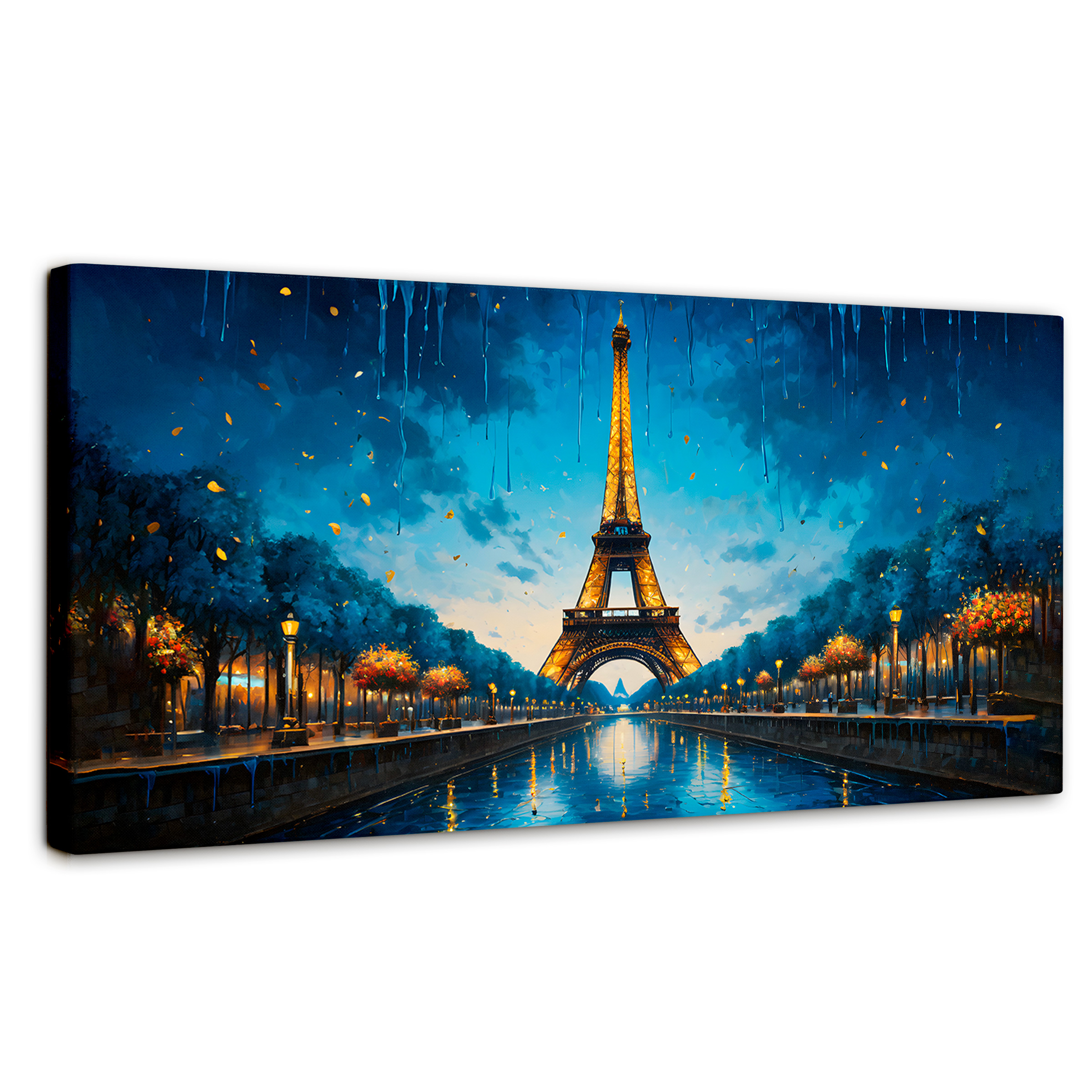 Cuadro Decorativo Canvas Anochecer París 120x60