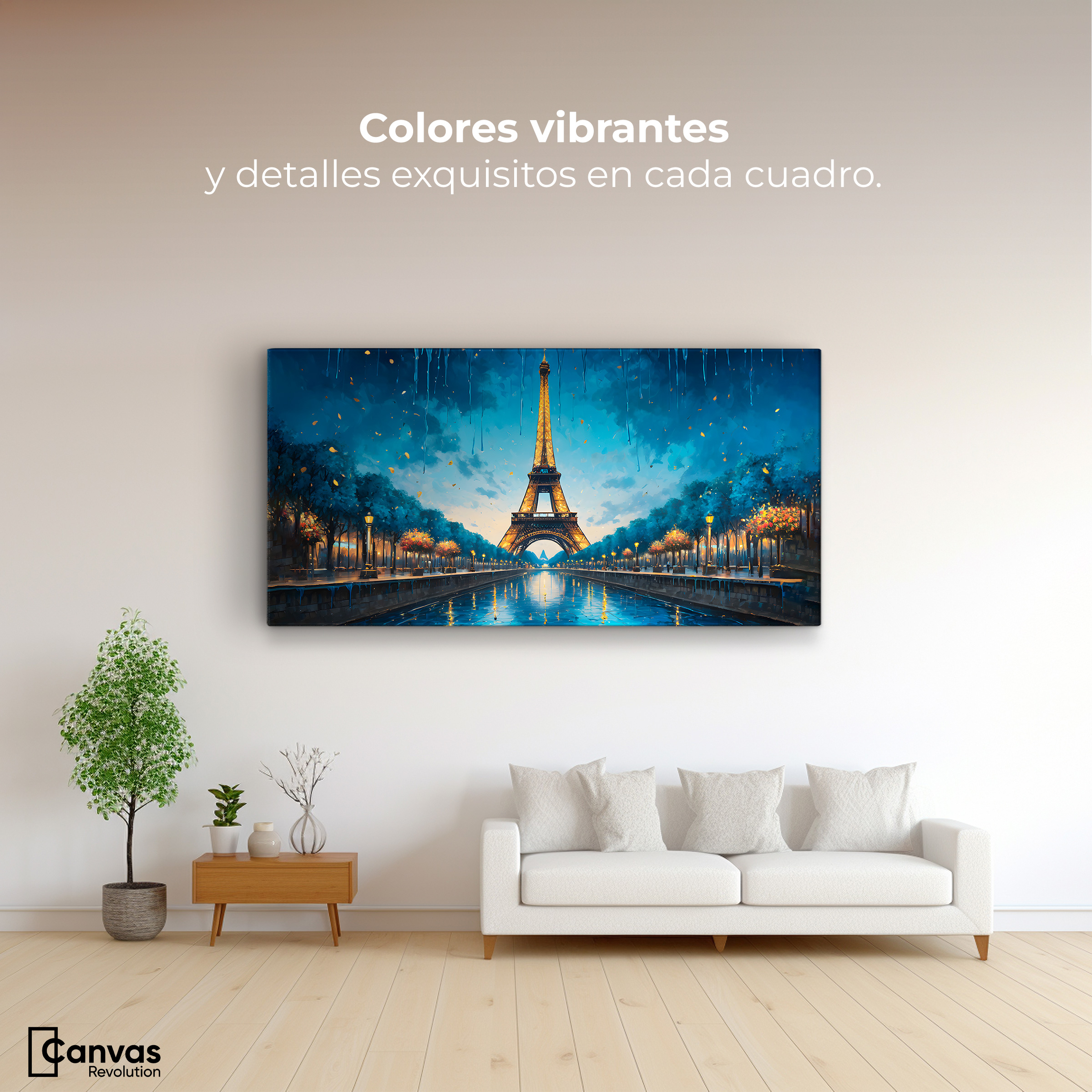 Foto 2 | Cuadro Decorativo Canvas Anochecer París 120x60